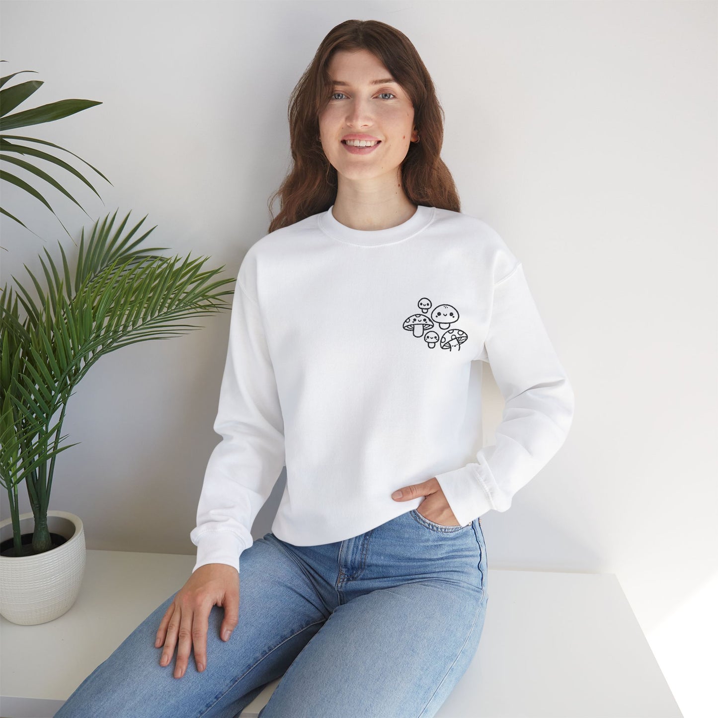 Mushroom Sweatshirt Embroidered