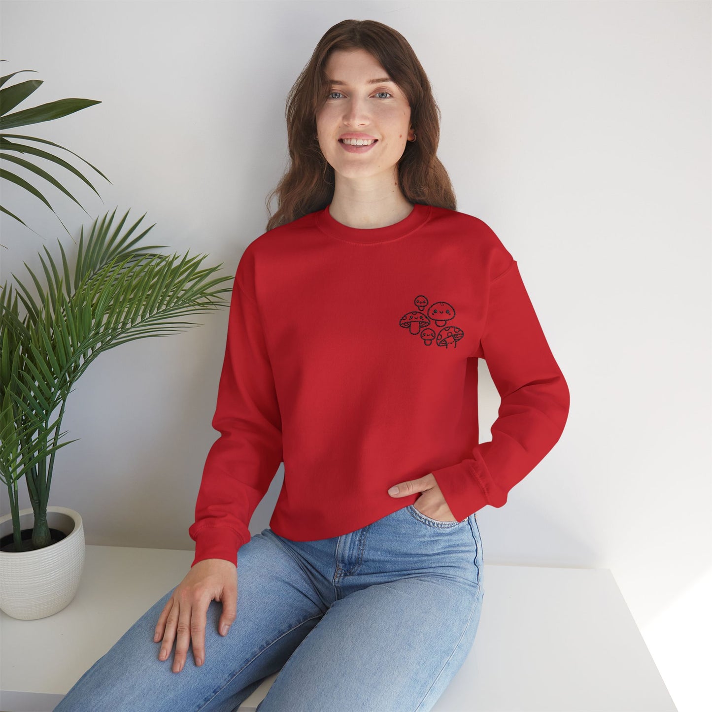Mushroom Sweatshirt Embroidered