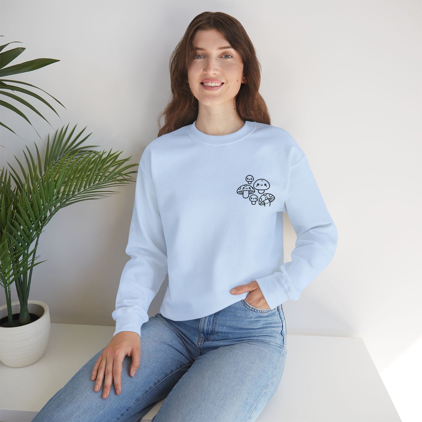 Mushroom Sweatshirt Embroidered