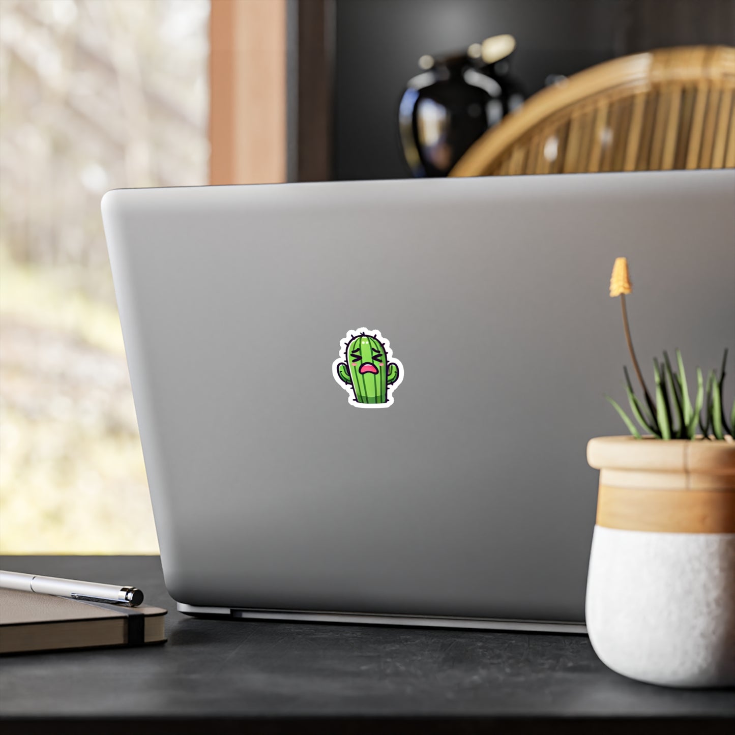 Frustrated cactus sticker