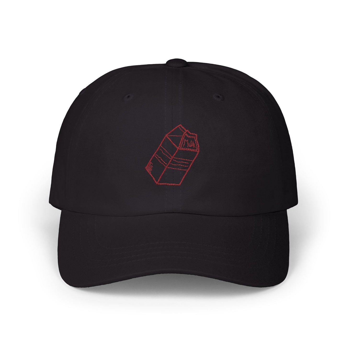 Milk Carton Dad Cap Embroidered (Black)