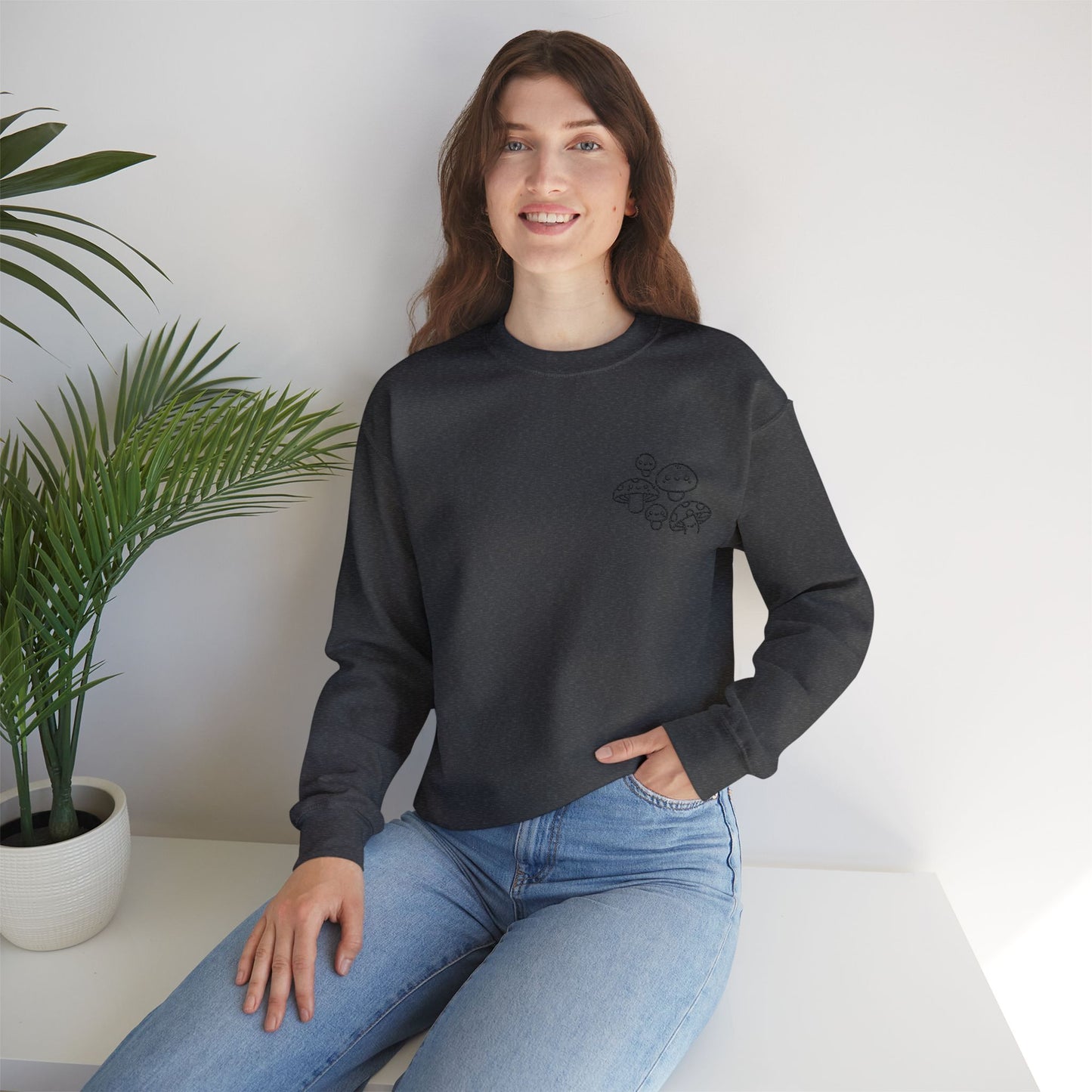 Mushroom Sweatshirt Embroidered