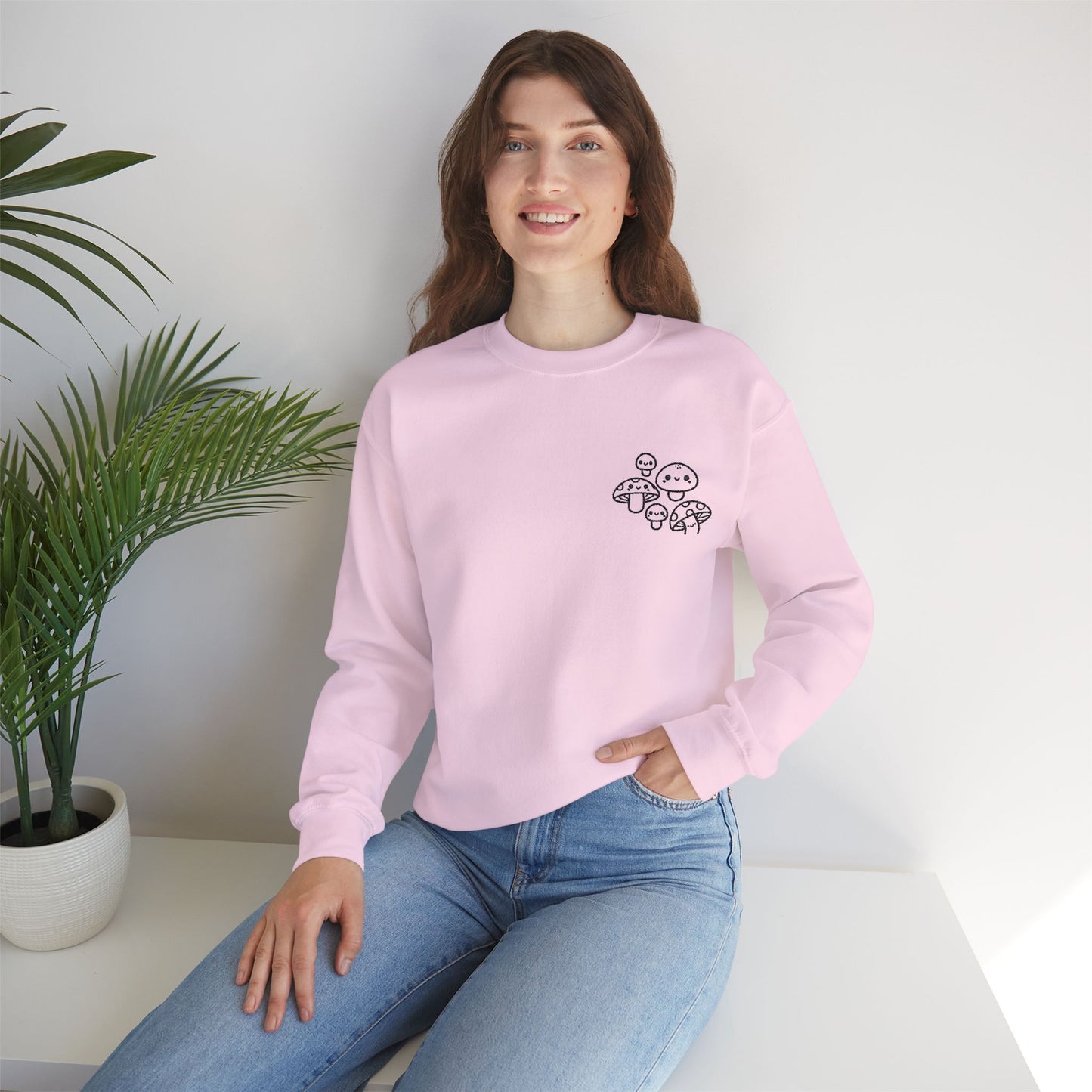 Mushroom Sweatshirt Embroidered