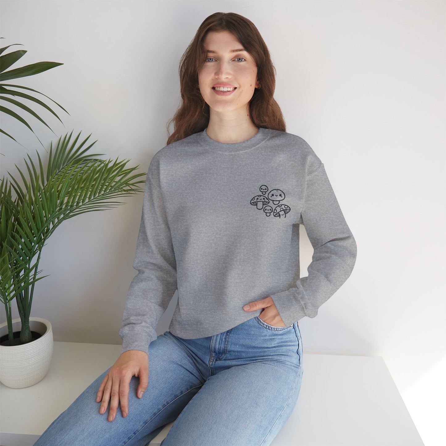 Mushroom Sweatshirt Embroidered