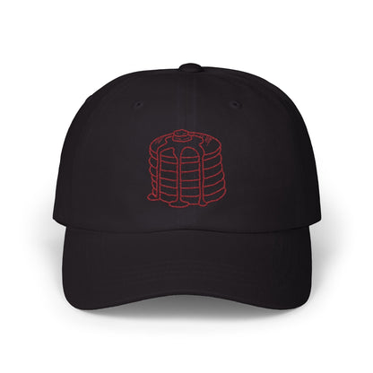 Pancake Dad Cap Embroidered (Black)