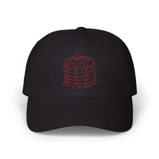Pancake Dad Cap Embroidered (Black)