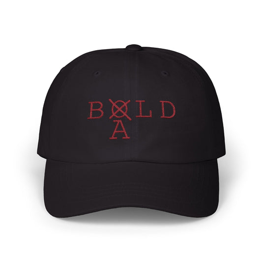 Bald Bold Dad Cap Embroidered (Black)