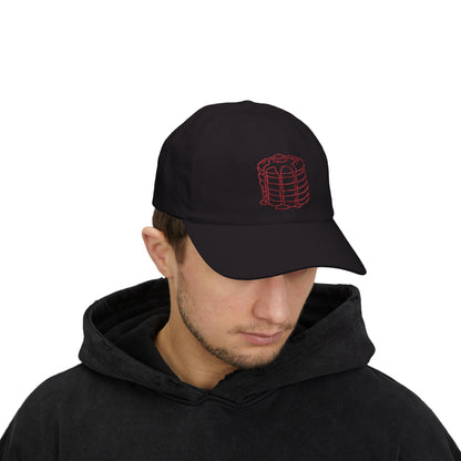 Pancake Dad Cap Embroidered (Black)