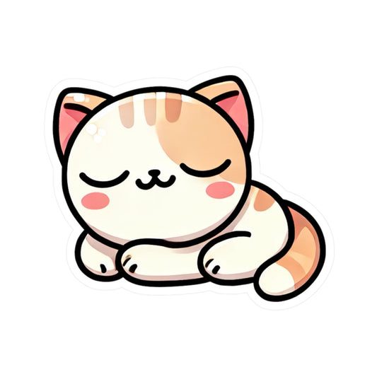 Sleeping cat sticker