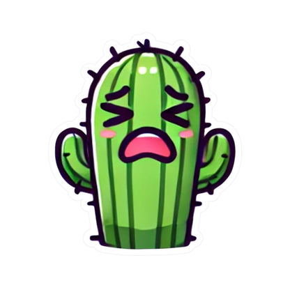 Frustrated cactus sticker